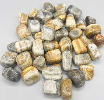 1 lb Onyx Striped Tumbled Stones