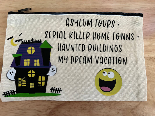 Creepy Dream Vacation - Makeup or Pencil Pouch